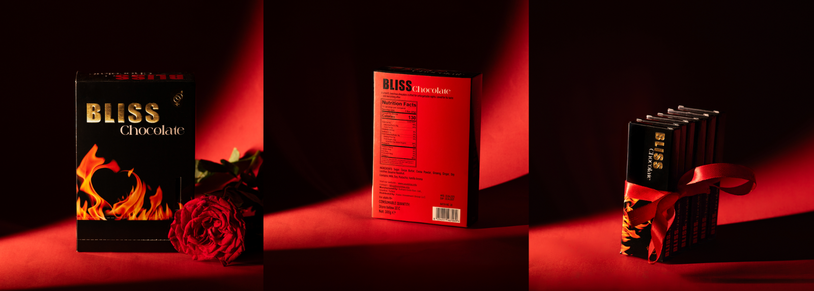 Handcrafted wellness chocolates by Bliss by Love — romantic and guilt-free indulgence